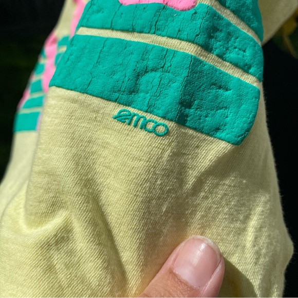 Vintage 90’s  St. Martin’s Palm Tree Fringe Beaded T-shirt Cover-Up - Picture 7 of 10